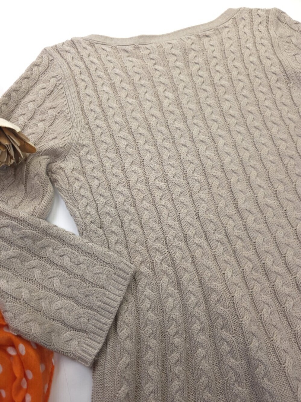 Jessica Howard Cream Cable Knit A-Line Dress S - Picture 8 of 9